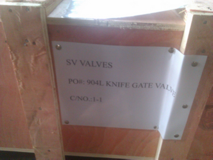 904L KNIFE GATE VALVE packing