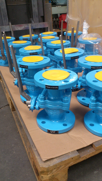 DIN ball valves with 3M coating