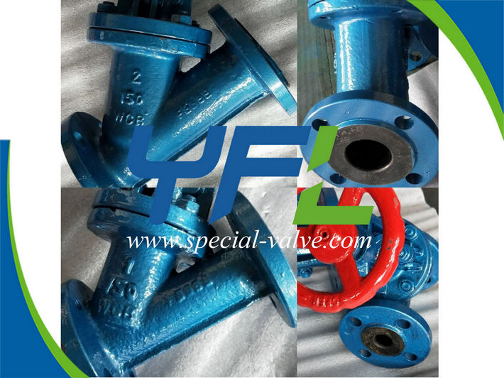 corrosion resistant rubber lined y type globe valves