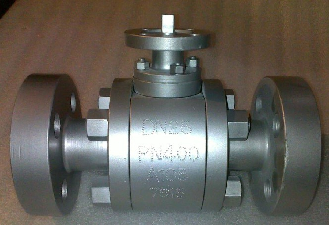DIN three pieces forged steel trunnion mounted ball valves