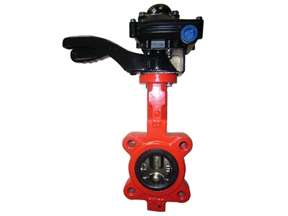 Lugged type double shafts butterfly valves with limited switch 