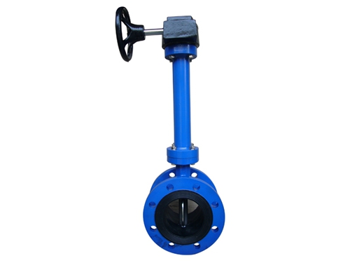 Double flanged extended stem butterfly valves