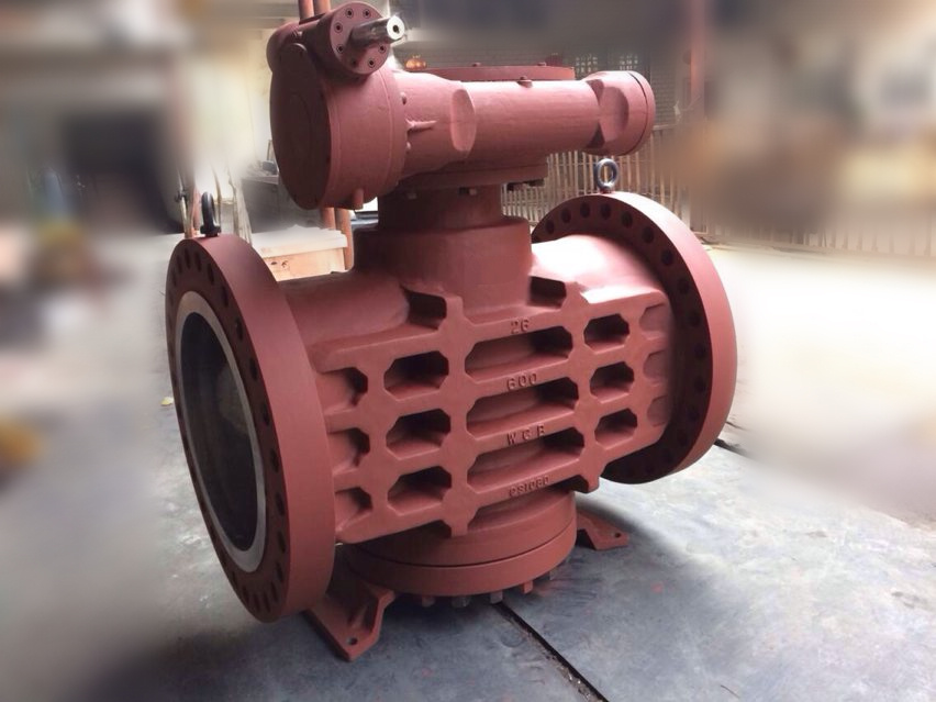600#RF 26'' Inverted pressure balance lubricated oil seal plug valves 