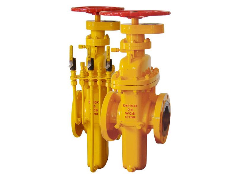 City gas slab gate valves with gas exhaust