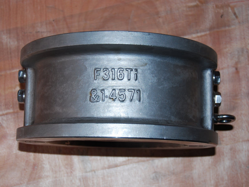 F316Ti&1.4571 Wafer dual plate check valve