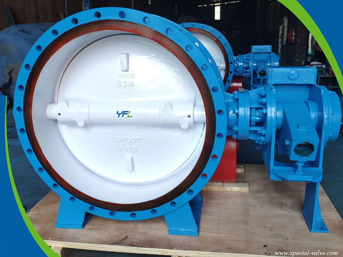 hydraulic slow closing butterfly valve for hydro turbine