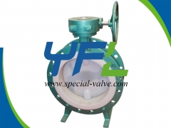 WCB body PFA Lined butterfly valve