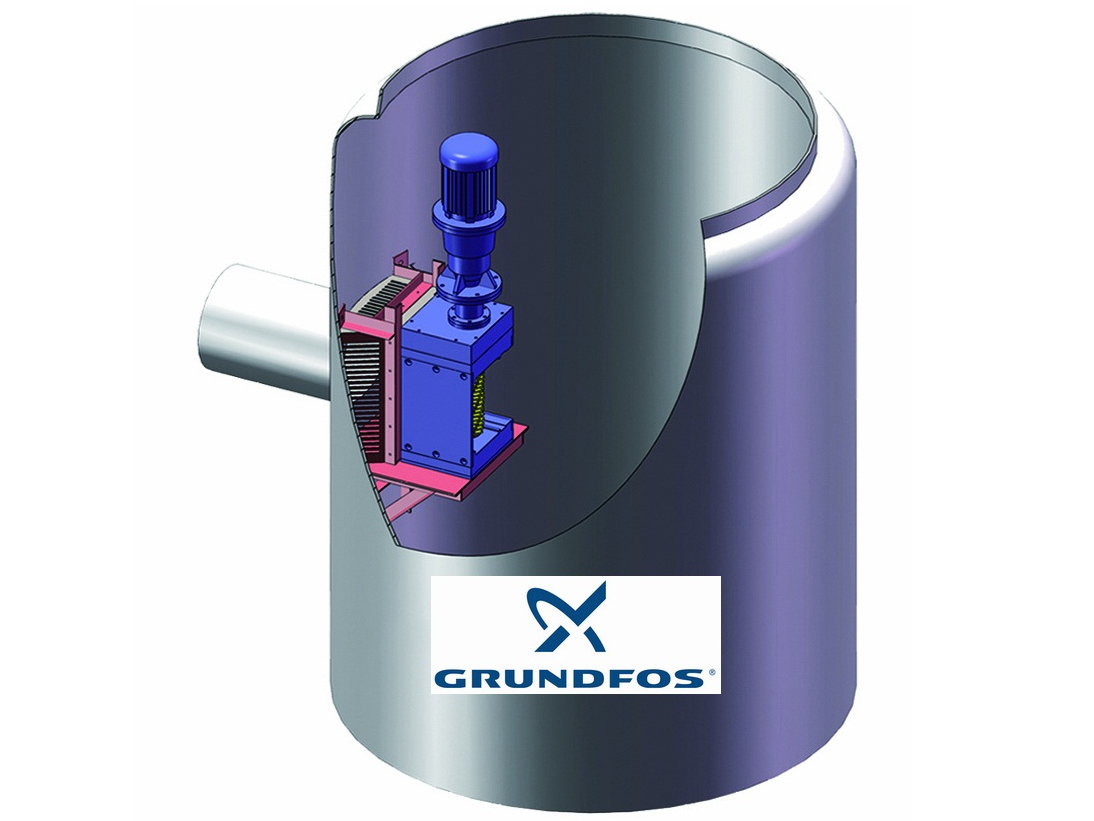 Único tambor moedor de águas residuais de canal para a estação de bomba Grundfos integrado Prefrabricated